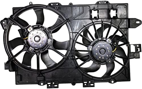 Front Radiator Dual Fan Assembly Direct Replacement Compatible with 2006-2008 Chevrolet Equinox/Pontiac Torrent GM3115204 GM3110160 19130470-PFM 19130470 19130471 19129813 19129814