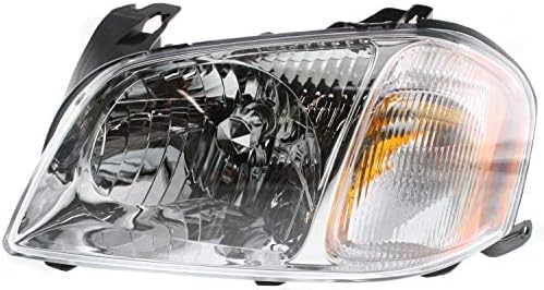 Set Of 2 Front Head Light Assembly Plastic Left Driver & Right Passenger Side Direct Replacement Compatible With 2001-2004 Mazda Tribute MA2502126 MA2503126 EC0151040L EC0251030