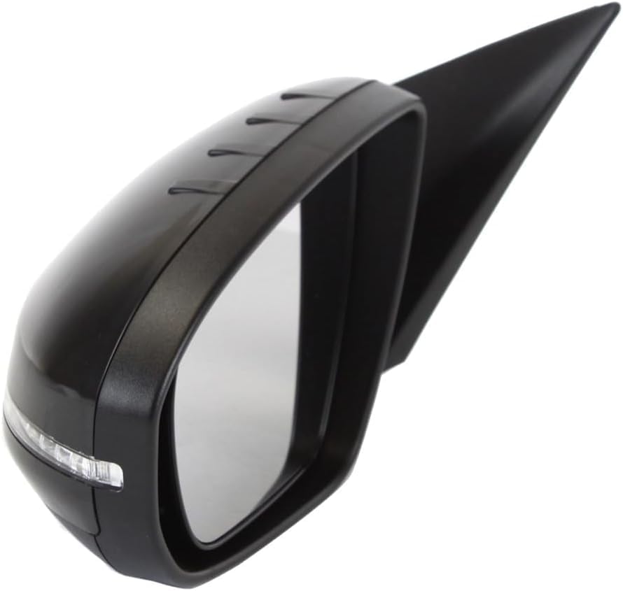Front Power Mirror Manual Folding Non-Heated Primed Left Driver Side Direct Replacement Compatible With 2011-2013 Kia Optima KI1320152 876102T110