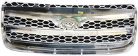 Front Grille Chrome Shell With Painted Silver Black Insert Plastic Direct Replacement Compatible With 2007-2009 Hyundai Santa Fe HY1200146 865602B010