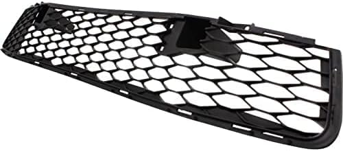 Front Bumper Grille Textured Plastic Direct Replacement Compatible With 2016-2017 Mitsubishi Lancer MI1036109 6402A399