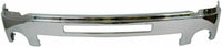 Front Bumper Chrome Steel With Air Intake Hole + Lower Valance Air Deflector + Extension Textured + Cover Bracket Direct Replacement Compatible With GMC Sierra 1500 2007-13 GM1015100