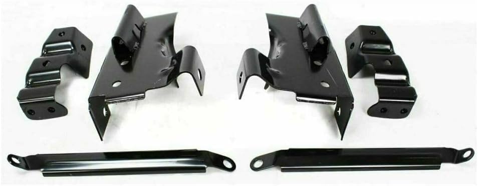 AUTOS PARTS PLUS Front Bumper Chrome Steel With Brackets + Lower Valance Primed + Fog Lights Left & Right Side Direct Replacement Compatible With 2003-2006 GMC Sierra 1500 2500 HD 3500 GM2592154