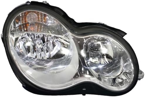 Front Headlight Assembly Left Driver and Right Passenger Side Direct Replacement Compatible With 2005-2007 Mercedes Benz C-Class MB2502148 MB2502209 MB2503148 MB2503209 2038201559