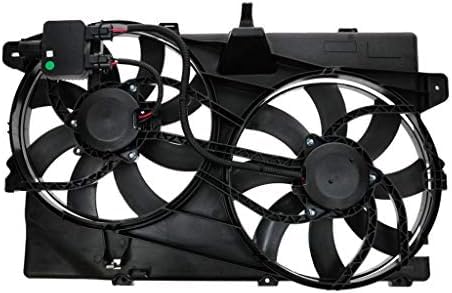 Front Radiator Cooling Fan Assembly Plastic Direct Replacement Compatible with 2007-2009 Ford Edge/Lincoln MKX FO3115175 7T4Z8C607B 9T4Z8C607A-PFM