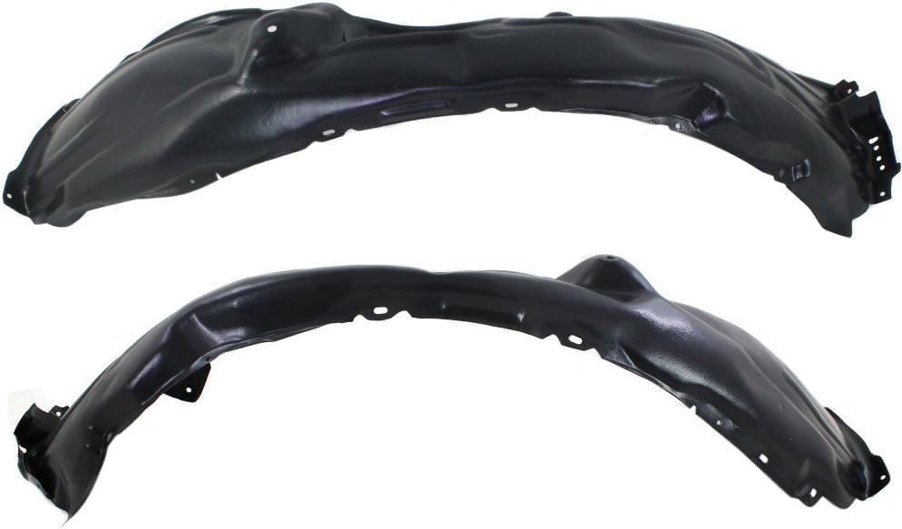 Front Engine Splash Shields Under Cover + Fender Liners Plastic Left Driver & Right Passenger Side Direct Replacement Compatible with 2012-2014 Toyota Camry TO1249160 TO1248160