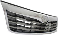 Front Grille Assembly Chrome Shell With Painted Silver Insert Plastic Direct Replacement Compatible With 2011-2013 Subaru Forester SU1200149 91121SC040