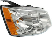 Set Of 2 Front Head Light Assembly Plastic Left Driver & Right Passenger Side Direct Replacement Compatible With 2006-2009 Pontiac Torrent GM2502284 GM2503284 15890727 15890728