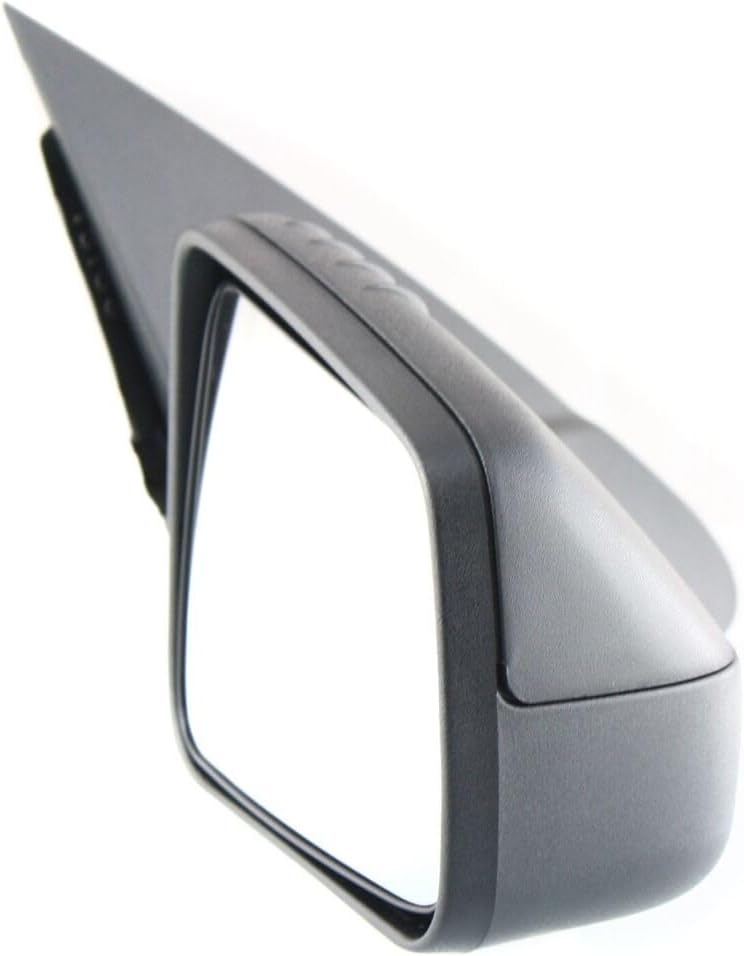 Front Power Mirror Non-Folding Non-Heated Paintable/Textured 2 Caps Right Passenger Side Direct Replacement Compatible With 2008-2011 Ford Focus FO1321318 FO1321403 8S4Z17682BA-PFM