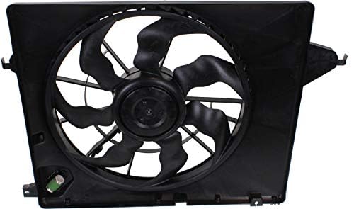Front Radiator Cooling Fan Assembly Plastic Direct Replacement Compatible with 2010-2012 Hyundai Santa Fe / 2011-2015 Kia Sorento HY3115130 253801U201
