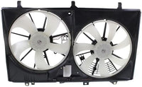 Front Radiator Dual Fan Assembly Without Control Module Direct Replacement Compatible With 2011-2013 Toyota Sienna TO3115167 163630V120-PFM 163630V110 163610P150 163610P160 167110V090