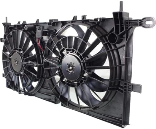 Front Radiator Dual Cooling Fan Assembly Plastic Direct Replacement Compatible with 2006-2009 Chevrolet Uplander GM3115228 15907032-PFM