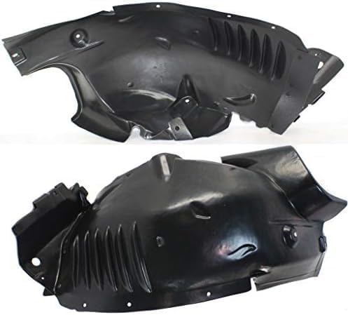 Set Of 2 Front Fender Liner Plastic Left Driver & Right Passenger Side Direct Replacement Compatible With 2008-2011 Mercedes Benz C-Class MB1249145 MB1248145
