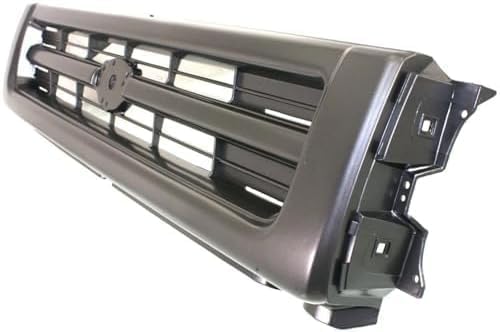 Front Center Grille Assembly Painted Dark Silver Shell And Insert Plastic Direct Replacement Compatible With 1992-1995 Toyota Pickup TO1200148 5311135130