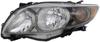 Set Of 2 Front Headlight Assembly With Black Interior Right Passenger & Left Driver Side Direct Replacement Compatible With 2009-2010 Toyota Corolla TO2503183 TO2502183 8111002680