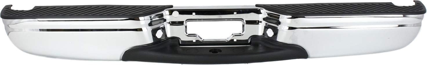 Rear Step Bumper Assembly Chrome Without Brackets Direct Replacement Compatible With 1997-1999 Ford F-250/1997-2003 F-150 FO1103101 XL3Z17906CB-PFM