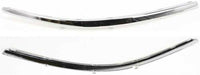 Set Of 2 Front Bumper Upper Molding Chrome Left Driver & Right Passenger Side Direct Replacement Compatible With 2001-2005 Volkswagen Passat VW1046102 VW1047102 3B08072442ZZ