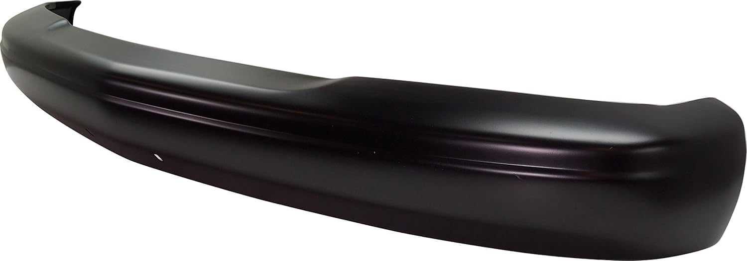 Front Bumper Primed Steel Without Pad Holes Direct Replacement Compatible With 1996-2002 Chevrolet Express/GMC Savana Van 1500/2500 / 3500 GM1002810 15075738