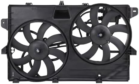 Front Radiator Cooling Fan Assembly Plastic Direct Replacement Compatible with 2007-2009 Ford Edge/Lincoln MKX FO3115175 7T4Z8C607B 9T4Z8C607A-PFM