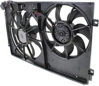 Front Radiator Cooling Dual Fan Assembly Plastic Direct Replacement Compatible with 2005-2015 Volkswagen Jetta VW3120100 1K0121207BB9B9-PFM 1K0959455ET