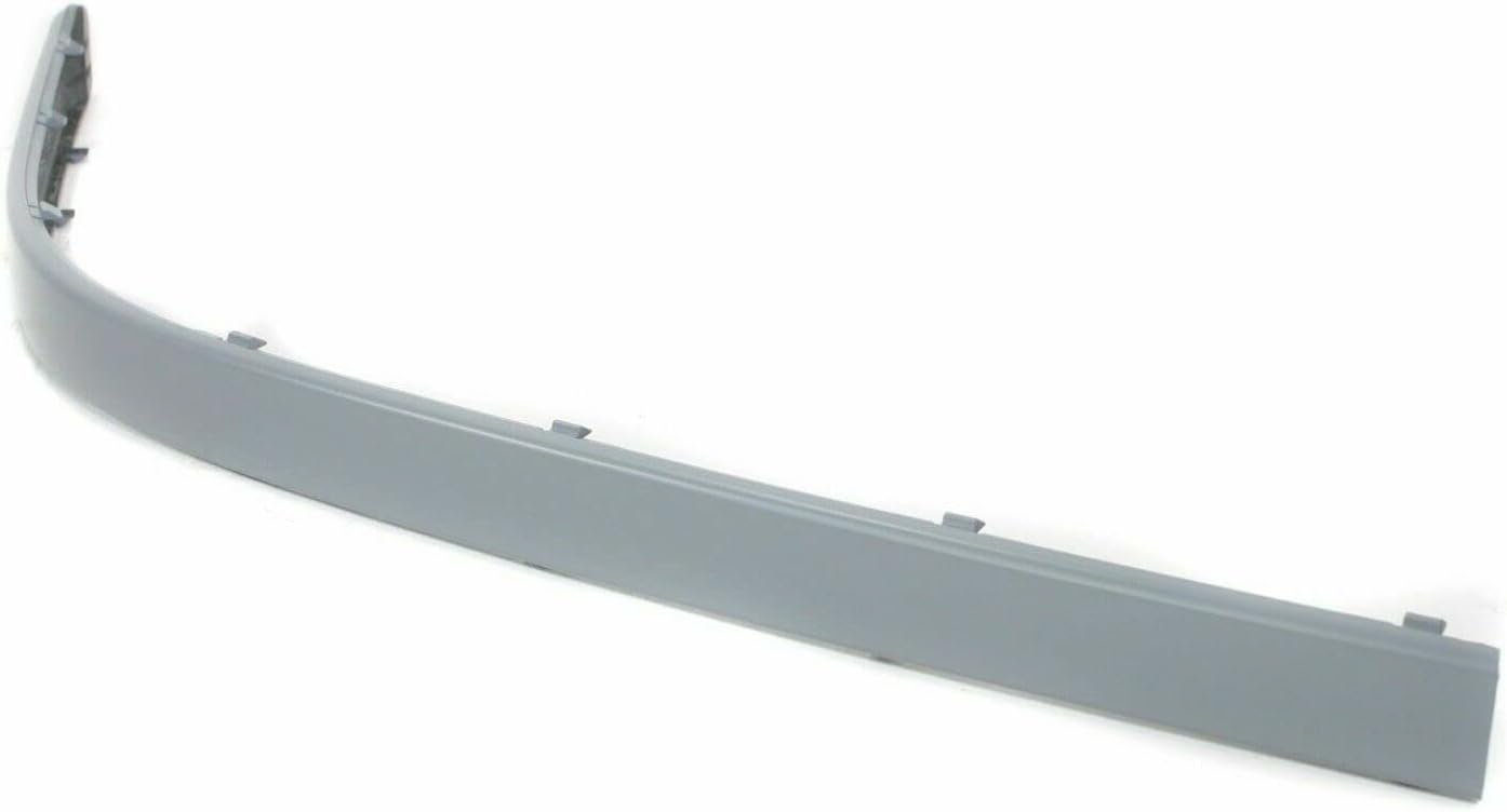 Set Of 2 Front Bumper Upper Molding Primed Plastic Left Driver & Right Passenger Side Direct Replacement Compatible With 2001-2003 BMW 5-Series BM1046105 BM1047105