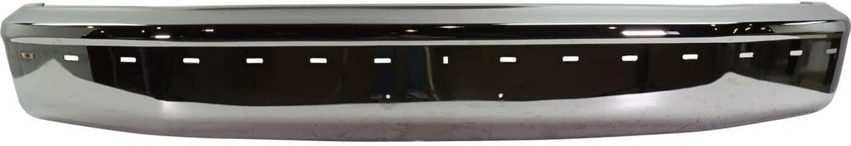 Front Bumper Chrome Steel + Molding + Filler + Lower Valance Textured Direct Replacement Compatible With 1992-1996 Ford F-Series/Bronco FO1002237 FO1057220 FO1095154 FO1087122