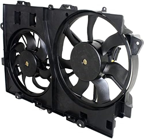 Front Radiator Dual Fan Assembly Direct Replacement Compatible with 2006-2008 Chevrolet Equinox/Pontiac Torrent GM3115204 GM3110160 19130470-PFM 19130470 19130471 19129813 19129814