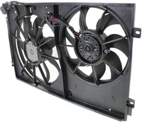 Front Radiator Cooling Dual Fan Assembly Plastic Direct Replacement Compatible with 2005-2015 Volkswagen Jetta VW3120100 1K0121207BB9B9-PFM 1K0959455ET