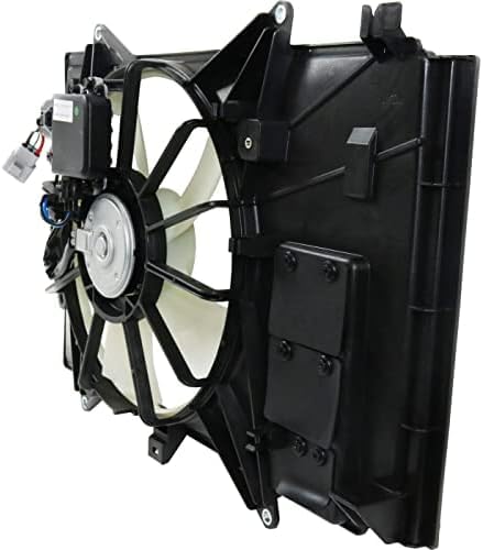 Front Radiator Single Fan Assembly Plastic Direct Replacement Compatible with 2016-2022 Mazda CX-3 MA3115166 PEHH15025