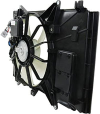 Front Radiator Single Fan Assembly Plastic Direct Replacement Compatible with 2016-2022 Mazda CX-3 MA3115166 PEHH15025