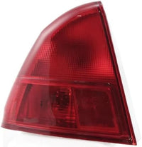 Set Of 2 Tail Light Outer Assembly Plastic Left Driver & Right Passenger Side Direct Replacement Compatible With 2001-2003 Acura EL / 2001-2002 Honda Civic HO2801133 HO2800133