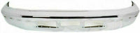 Front Bumper Chrome Steel + Mounting Brackets + Molding Centre + Right & Left Side Direct Replacement Compatible With 1992-1997 Ford F-Series / 1992-1996 Bronco FO1067108