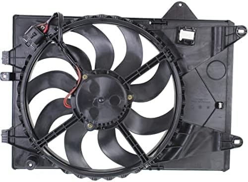 Front Radiator Single Fan Assembly Plastic Direct Replacement Compatible with 2012-2018 Chevrolet Sonic GM3115244 94509632