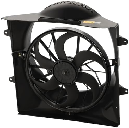 Front Radiator Cooling Fan Assembly Plastic Direct Replacement Compatible with 1999-2003 Jeep Grand Cherokee CH3115110 52079489AB-PFM 52079528AB