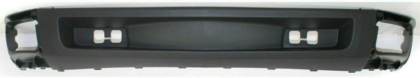 Front Bumper Chrome Steel + Lower Valance Extension Textured + End Caps Primed Direct Replacement Compatible With 2007-2013 Chevrolet Silverado 1500 GM1092191 GM1092192 GM1002830