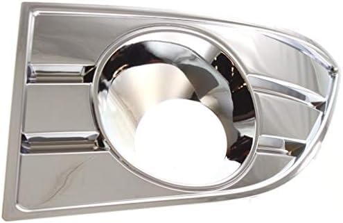 Set of 2 Front Fog Lamp Molding Chrome Left Driver & Right Passenger Side Direct Replacement Compatible With 2008-2009 Ford Taurus FO1038109 FO1039109 8G1Z17E810AA 8G1Z17E811AA