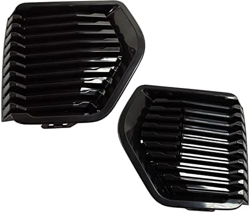 Set of 2 Front Fog Light Cover Plastic Right Passenger & Left Driver Side Direct Replacement Compatible With 2019-2022 GMC Sierra 1500 GM1039241 GM1038241 84220372 84220373