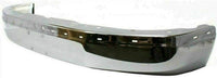 Front Bumper Face Bar Chrome Steel + Upper Cover Textured Direct Replacement Compatible With Chevrolet Express & GMC Savana 2500 3500 2003-2023/1500 2003-2014 GM1000693 GM1002459