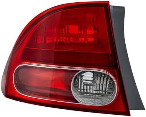Set Of 2 Tail Light Outer Lens And Housing Right Passenger & Left Driver Side Direct Replacement Compatible With 2006-2008 Honda Civic HO2801165 HO2800166 33501SNAA02 33551SNAA02