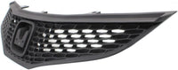 Front Bumper Cover Primed Plastic + Grille Textured + Headlights Left Driver & Right Passenger Side Direct Replacement Compatible With 2009-2014 Honda