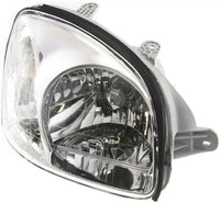Set Of 2 Front Head Light Assembly Plastic Left Driver & Right Passenger Side Direct Replacement Compatible With 2001-2003 Hyundai Santa Fe HY2502121 HY2503121 9210126050 9210226050