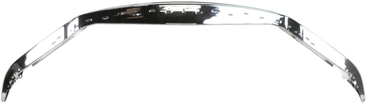 Front Bumper Face Bar Chrome Steel With Fog Light Holes Dricet Replacment Compatible With 2018-2020 Ford F-150 Pickup FO1002430 JL3Z17757A
