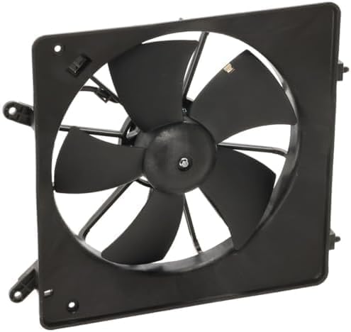 Front Radiator Single Fan Assembly Plastic Left Driver Side Direct Replacement Compatible With 1998-2002 Honda Accord HO3115103 19015PAAA01-PFM 19020PAAA01