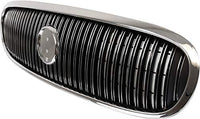 Front Grille Chrome Shell With Primed Insert Plastic Direct Replacement Compatible With 1997-1999 Buick LeSabre GM1200394 25625903
