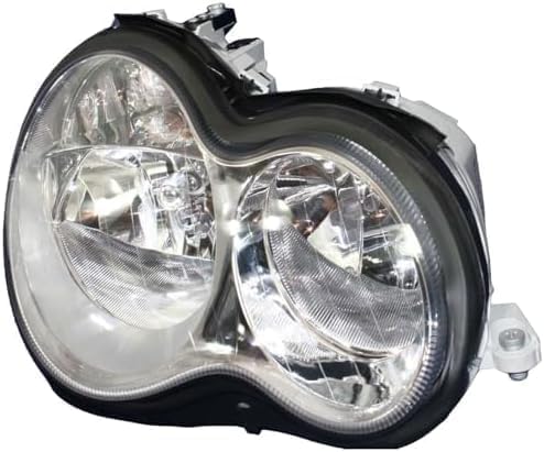 Front Headlight Assembly Left Driver and Right Passenger Side Direct Replacement Compatible With 2005-2007 Mercedes Benz C-Class MB2502148 MB2502209 MB2503148 MB2503209 2038201559