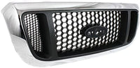 Front Grille Chrome Shell With Honeycomb Insert Plastic Direct Replacement Compatible With 2004-2005 Ford Ranger FO1200453 4L5Z8200EAA