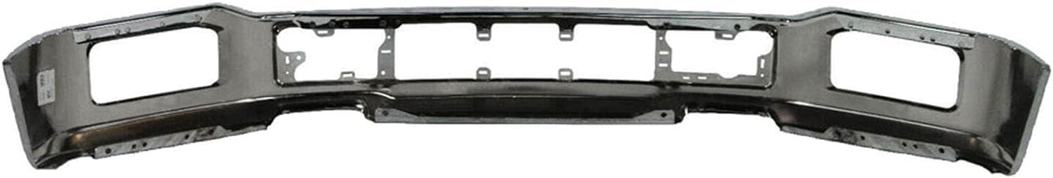 Front Bumper Face Bar Chrome Steel With Fog Light Holes Dricet Replacment Compatible With 2018-2020 Ford F-150 Pickup FO1002430 JL3Z17757A