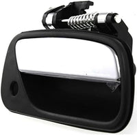 Front Exterior Door Handle Textured with Chrome Lever and Key Hole Plastic Right Passenger Side Direct Replacement Compatible with 1993-1998 Toyota T100 TO1311135 6921034020
