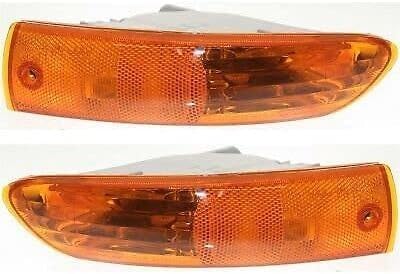 Set Of 2 Front Turn Signal Lamp Assembly Right Passenger & Left Driver Side Direct Replacement Compatible With 2002-2005 Mitsubishi Eclipse MI2521117 MI2520117 MR990824 MR990823
