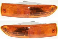 Set Of 2 Front Turn Signal Lamp Assembly Right Passenger & Left Driver Side Direct Replacement Compatible With 2002-2005 Mitsubishi Eclipse MI2521117 MI2520117 MR990824 MR990823
